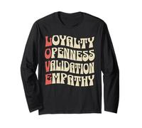 Love Loyalty Openness Validation Empathy Groovy Vintage 70s Long Sleeve T-Shirt