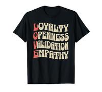 Love Loyalty Openness Validation Empathy Groovy Vintage 70s T-Shirt