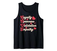 Love Loyalty Openness Validation Empathy Hearts Retro Tank Top