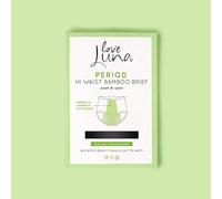 Love Luna Hi Waist BAMBOO Period Knickers Briefs Menstruation Underwear (Black, numeric_18)