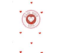 Love Made With Hearts Red and White Pattern Journal for Journaling, Notetaking, Valentine's Day Gift, Galentine's Day Gift