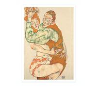Love Making Egon Schiele Print, Modern Art Exhibition Poster, Modern Minimalist Sketch, Home Decor Picture, Archival Matte, A4 (Print Only) - 29.7x21cm
