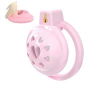 Love Male Chastity Cage Devices, Soft Silicone Cock Cage with 6 Plastic Cock Rings, Lightweight Penis Lock Adult Toys with Invisible Lock, Male BDSM Chastity Belt Sex Toys for Long-Term Bondage Play