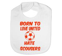 Love Man United Hate Scousers- Funny Baby/Toddler/Newborn Bibs - Baby Gift white