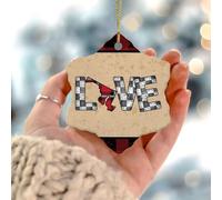 Love MARYLAND WASHINGTON D.C. Christmas Tree Ornament US American Watercolor Art Porcelain Pendant Christmas Tree Decorations Unique Ceramic Porcelain Souvenir Gift for Him Her