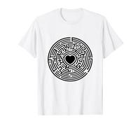 Love Maze Heart Labyrinth Center Valentine T-Shirt