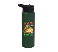 Love Me and Feed Me Taco 5 De Mayo Stainless Steel Insulated Water Bottle