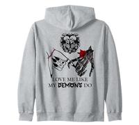 Love Me Like My Demons Do Dark Romance Merch Smutty Book Zip Hoodie