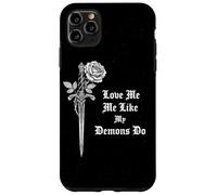 Love Me Like My Demons Do Gothic Grunge Occult Rose Dagger Case for iPhone 11 Pro Max