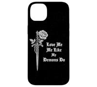 Love Me Like My Demons Do Gothic Grunge Occult Rose Dagger Case for iPhone 14 Plus
