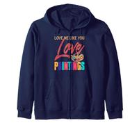 Love Me Like You Love Creative Paint Lovers Zip Hoodie