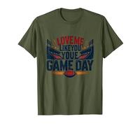 Love Me Like You Love Game Day Football Fan Passion T-Shirt, Men, Olive, L