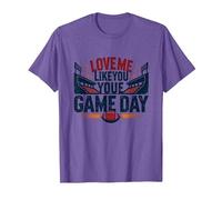 Love Me Like You Love Game Day Football Fan Passion T-Shirt, Men, Purple Heather, L
