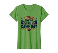 Love Me Like You Love Game Day Football Fan Passion T-Shirt, Women, Grass, S