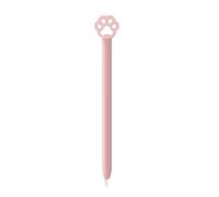 LOVE MEI Compatible with Apple Pencil USB C Sleeve Case, Cute Flower Design Silicone Sleeve Protective Skin Case Cover Non-Slip Smooth Grip Compatible with Apple Pencil 3rd Generation (Pink)