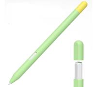 LOVE MEI Compatible with Samsung Galaxy Tab S11/S11 Ultra S Pen Sleeve Case, Classic Retro Two-Tone Silicone Protective Skin Cover Case Non-Slip Smooth Grip (Green)