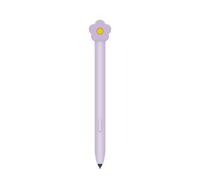 LOVE MEI Compatible with Samsung Galaxy Tab S6 Lite S Pen Sleeve Case, Cute Flower Design Silicone Sleeve Skin Cover Case Non-Slip Smooth Grip (Purple)