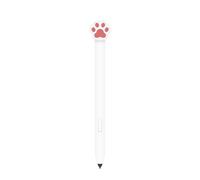 LOVE MEI Compatible with Samsung Galaxy Tab S6 Lite S Pen Sleeve Case, Cute Paw Design Silicone Sleeve Skin Cover Case Non-Slip Smooth Grip (White)
