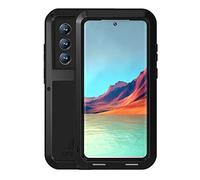 LOVE MEI for Samsung Galaxy S22 Ultra Metal Case, Outdoor Heavy Duty Rugged Aluminum Metal Military Bumper Shockproof Protection Case [Without Tempered Glass] for Samsung Galaxy S22 Ultra 5G (Black)