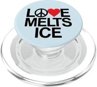 LOVE MELTS ICE - peace change freedom warm peaceful message PopSockets PopGrip for MagSafe