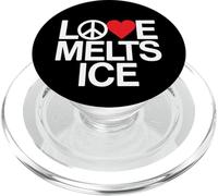 LOVE MELTS ICE - peace change freedom warm peaceful message PopSockets PopGrip for MagSafe