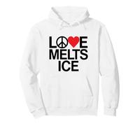 LOVE MELTS ICE - peace change freedom warm peaceful message Pullover Hoodie