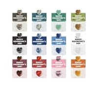 Love Message Card - 24 Piece Caring Note, Affection Post for Family Union, Romance Memo with Rock Token, Social Stationery, Devotion Sheet for Romantic Partner and Friendly Gifting