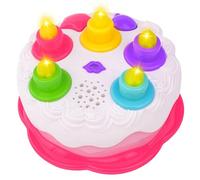 Love&Mini Pretend Birthday Cake Toy - Musical Toy Cake for 1 Year Old Boys Girls, Blow Candles & Counting Fun, First Birthday Gift for Toddlers (1-3 Years)