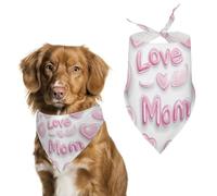 Love Mom Mother Bubble Cute Dog Bandana Triangle Adjustable Washable Cat Scarf Pet Accessories