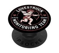 Love Monitoring Team Funny Valentines Cupid PopSockets Adhesive PopGrip