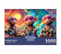 Love MonkeysMaster-Level Jigsaw Puzzles for Adults Embark on A 1000-Piece Advanced And Challenging Puzzle Games Journey - Positioned As The Ultimate Gift Jigsaw Puzzles for Adults And Kids Age 12 Yea