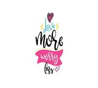 Love More Worry Less: Smile Design pocket Notebook Journal Composition Book and Diary for Girls and Boys - cute Unique Gift Idea Sketchbook for your Partner Lover Wife Husband