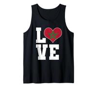 Love Morocco Moroccan Flag Heart Tank Top