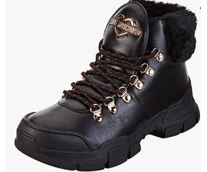 Love Moschino ankle boots/sneakers shearling size 40 - leather, running bit big