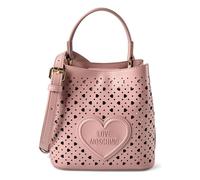 Love Moschino Basket Laminated Shoulder Bag 22 cm pink