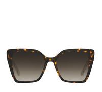 Love Moschino Cat Eye Sunglasses with Heart Detail BLACK PATTERN WHITE