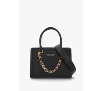 LOVE MOSCHINO Chain Logo Nero Leather Tote Bag Size: One Size, Colour: