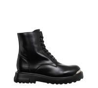Love Moschino combat boots women JA24124G1LIA0000 Black leather logo detail