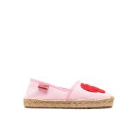 Love Moschino crochet-heart espadrilles - Pink 37-38-39-40