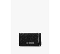 LOVE MOSCHINO Diamond Quilt Flapover Black Cross-Body Bag Size: One Si