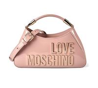 Love Moschino Enameled Logo Handbag 27 cm pink