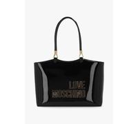 LOVE MOSCHINO Enameled Logo Nero Tote Bag Size: One Size, Colour: Bke