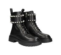 Love Moschino Flat Booties for Women JA24235G0LI, Black, 7 UK