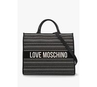 LOVE MOSCHINO Flower Nero Tote Bag Size: One Size, Colour: Black Fabri