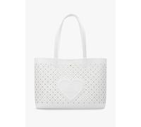 LOVE MOSCHINO Heart Basket Bianco Tote Bag Size: One Size, Colour: Wte