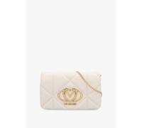 LOVE MOSCHINO Heart Logo Quilted Pillow Avorio Cross-Body Bag Size: On