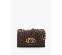 LOVE MOSCHINO Heart Logo Quilted Pillow Cioccolato Shoulder Bag Size: