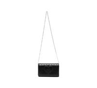 Love Moschino heart-perforated chain cross body bag - Black One Size