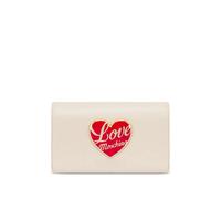 Love Moschino heart-plaque clutch bag - White One Size