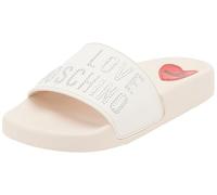 Love Moschino JA28122G0II13102, SABOTD.POOL25 PVC Women's Milk, White, EU 38, White, 6 UK